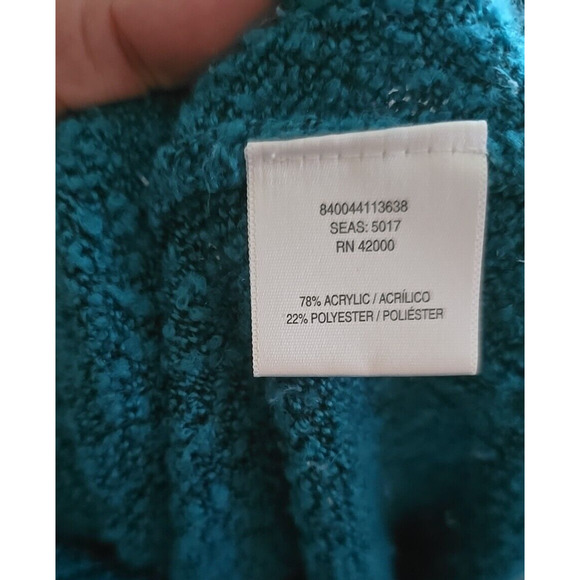 Basic Editions Blue Textured Long Sleeve Pullover Sweater Womans Plus Size 3X - Picture 4 of 4